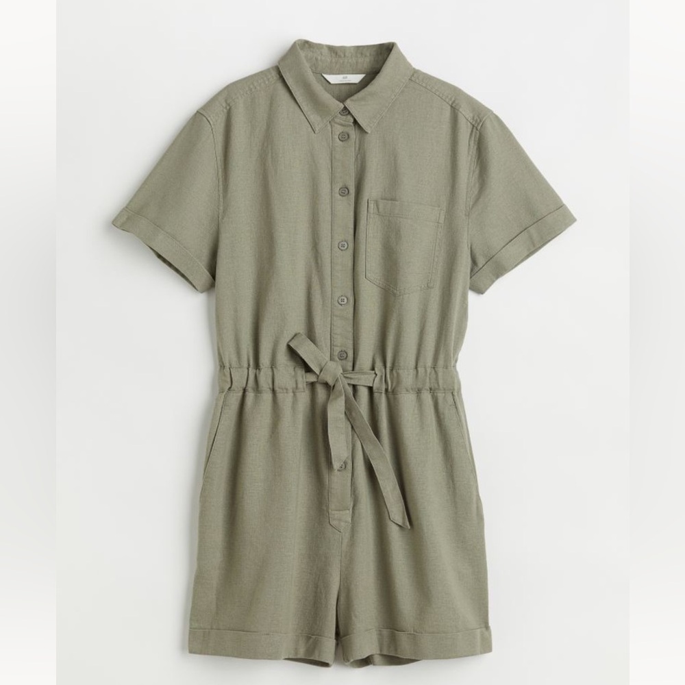 Relaxed fit Linen blend Romper